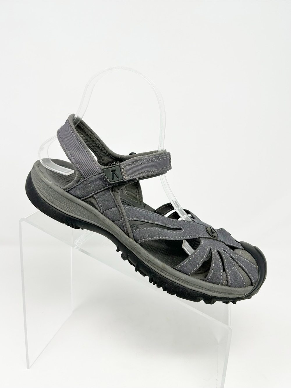 KEEN Rose Womens Sport Sandals Gray Strappy Outdoor Hiking Walking Toe Size 8.5